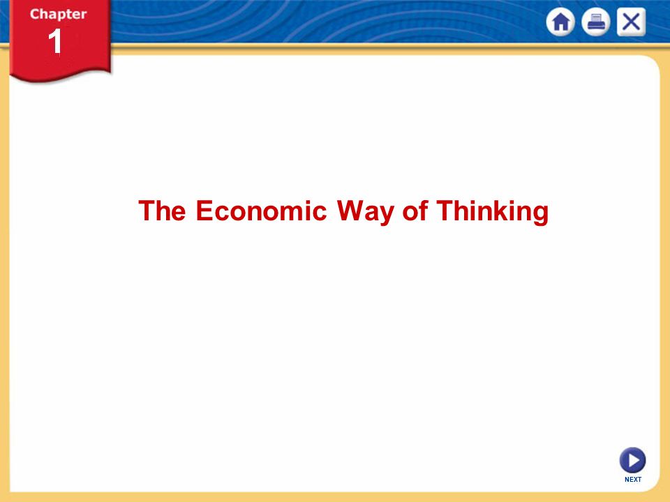 Economic way of thinking